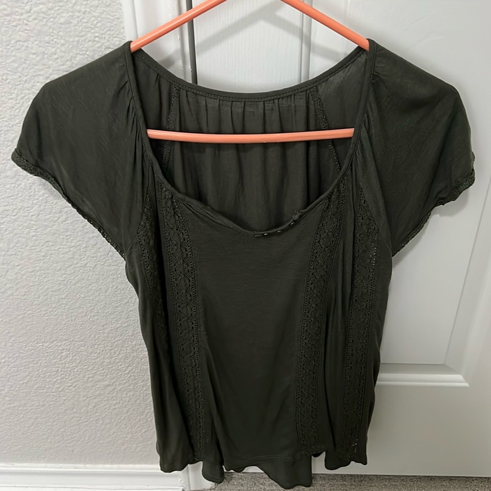 Army green Casual top